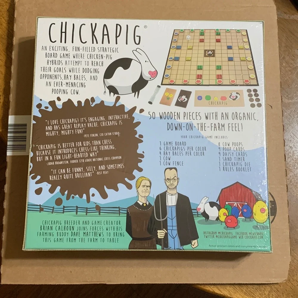 Chickapig Board Game - Colorful Farm Animals. 🆕 Sealed